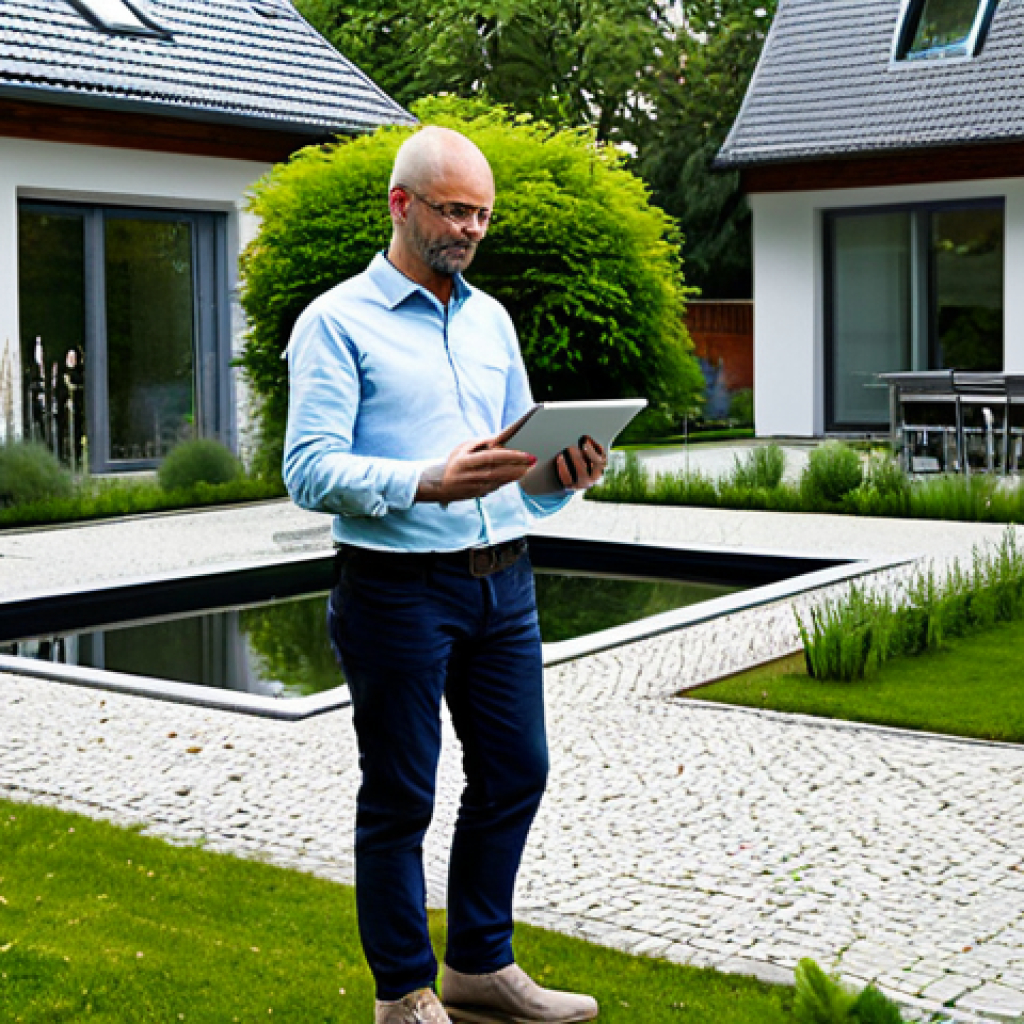 The Garden Planner**

"A landscape architect wearing a casual but professional outfit, standing in a well-kept garden in Berlin, holding a digital tablet displaying garden design software. The garden features a mix of native German plants, a small pond, and a natural stone path. In the background, a modern German house. Perfect anatomy, correct proportions, natural pose, well-formed hands, proper finger count, natural body proportions, safe for work, appropriate content, fully clothed, professional, family-friendly."

**
